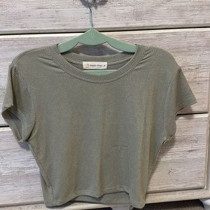 Ocean drive cropped green tee